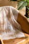 Ready to Use Cloud77 Pattern Tulle Pattern Cream Color Sik (1X3) Pleated Sewing Tulle Curtain - 6