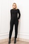 Women's Black High Waist Vivian Double-Pleated Trousers Comfortable Daily Office Stylish 30318 - 4