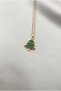 Pine Tree Design Charm Tarnish-Free Gold Color Steel Necklace - Women's Jewelry - 5