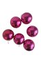 Christmas Ball Ornament Fuchsia 6cm Set of 6 Shiny - 2