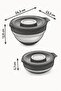 Collapsible Mixer Mixing Bowl and Storage Container with Lid, Foldable Storage Container - 3