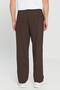 Men's Brown Cotton Baggy Fit Relaxed Fit Tie Waist Side Pocket Knitted Sweatpants - 6