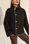 Antirasit Women's Cream New Season Shepherd Stitch Mock Neck Winter Coat.1208 - 4