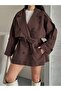 Windbreaker Detail Belted Trench Coat - 3