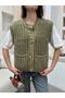 Women's Knitwear Button-Detail Vest - 3