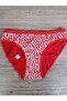 Red Floral Single Women's Bikini Panties - 3