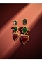 Vintage Heart Detail Earring 9 cm - 2