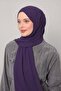 Eggplant Purple Lux Chiffon Shawl - 2