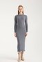 Long Sleeve Ribbed Knit Dress Dnv-000141