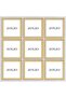 إطار مكون من تسعة قطع مقاس 20×20 (بدون ملصق) - إطار ذهبي - إطار مربع - زاوية الذكريات