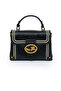Authentic Phaeton Metal Logo and Embroidery Detailed Small Size Women's Hand and Shoulder Bag Lv930573 Black
