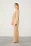 Dark Beige Button Detailed Crew Neck Double Set - 4
