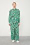 Green Violet Patterned Top and Bottom Set - 2