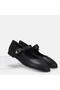 Large size women's flat shoe with black strap 41-42-43-44 - 5
