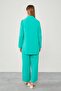 Shawl Collar Jacket Set Green - 4