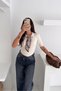 Ribbon Detailed Short Sleeve Soft Textured Knitwear Sweater Aw25Kz0076 - 6