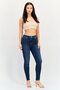 Women Skinny Fit Wash Stretchable Denim, Navy - 3