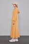 Mustard Hooded Dress with Hidden Pocket Detail - 3