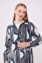 Black Skirt Flounce Unlined Cotton Dress - 5