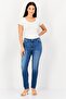 Women Skinny Fit Washed Denim Jeans, Blue - 2