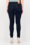 Women Skinny Fit Washed Denim Jeans, Navy - 3