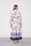 Navy Blue Shirt Collar Waist Rope Detailed Dress - 6