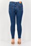 Women Skinny Fit Washed Denim Jeans, Blue - 2