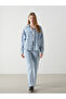 Oversize Women's Jean Shirt Jacket - 2