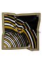 Mustard Semicircular Twill Silk Scarf - 3