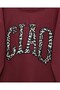 Three-Thread Sweat Suit with Leopard Print Detail on the Front - Burgundy - 4