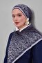 وشاح ناعم بنمط متدرج باللون الفضي - 3