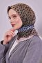 وشاح ناعم بنمط الفهد البودرة