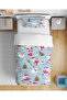 New Year Merry Christmas Themed 3D Digital Printed Single Children's Bedding Set Sleeping Set