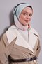 وشاح قطني بنمط مختلط باللون البني المر