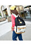 Black White Purple Polyester Zipper Children's Backpack Set - 5