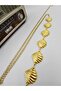 Seashell Pattern Chain Women's Trouser Belt, Dress Belt, Coat Belt - 3