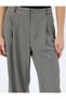 Houndstooth Patterned Palazzo Pants Wide Leg Standard Waist Pleated Detail - 5