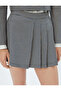 Standard Waist Pleated Mini Shorts Skirt - 5