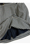 Shorts Lining Detailed Belted Pleated Detailed Houndstooth Patterned Mini Skirt - 6