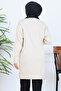 Embroidery Detailed Beaded Mercerized Cardigan N3280 Stone Color - 4