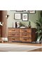 Dressing Storage Model with Electric 6 Drawers For Home inside Room 51.2" inch Brown Color - 7