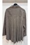Women's Mink Italian Long Velvet O Oversized Shirt Tunic - 2