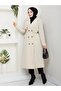 Trench Coat with Button Detail on the Back and Pocket - 7