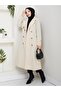 Trench Coat with Button Detail on the Back and Pocket - 6