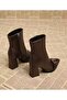 Women's Buckle Strap Heeled Boots - 4