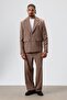 Relaxed Fit Suit Dress Brown