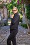 Mock Neck Zippered Tracksuit Set Cossybyaqua 26001 Black-40 - 2
