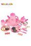 13-Piece Princess Tea Set for Kids, Washable Pretend Play Kitchen Toy