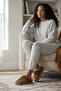 Women's Fur-Lined Suede Lightweight Soft Sole Slippers - 2