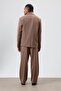 Relaxed Fit Suit Dress Brown - 4